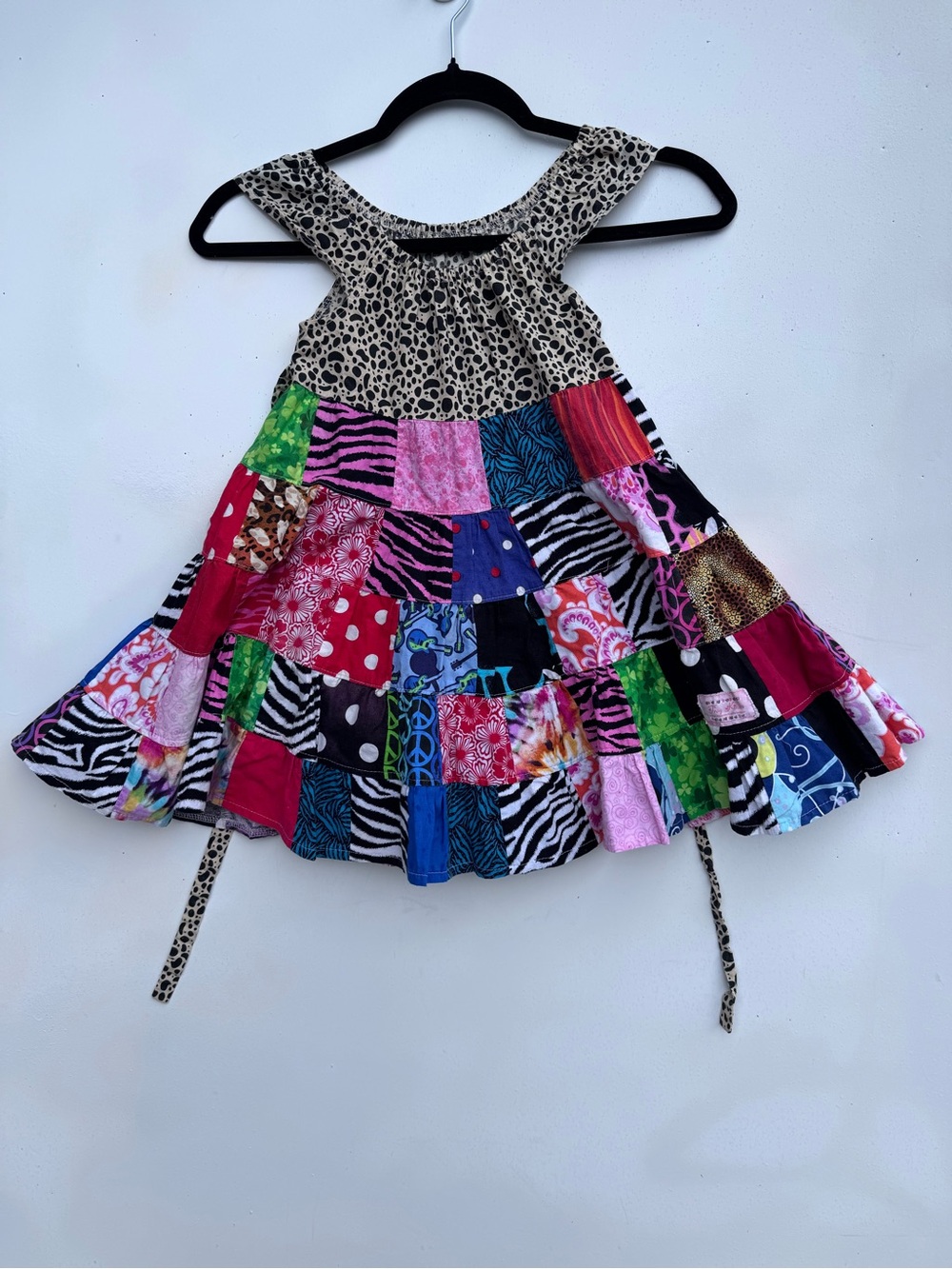 FROG KISSES Girls Patchwork Dress Boho Festival Party Beach Ranch Prairie Cotton